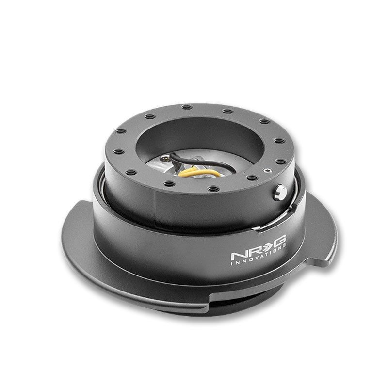 NRG Gunmetal GEN 2.5 Race Steering Wheel Quick Release Adapter 6-Hole Design-Interior-BuildFastCar