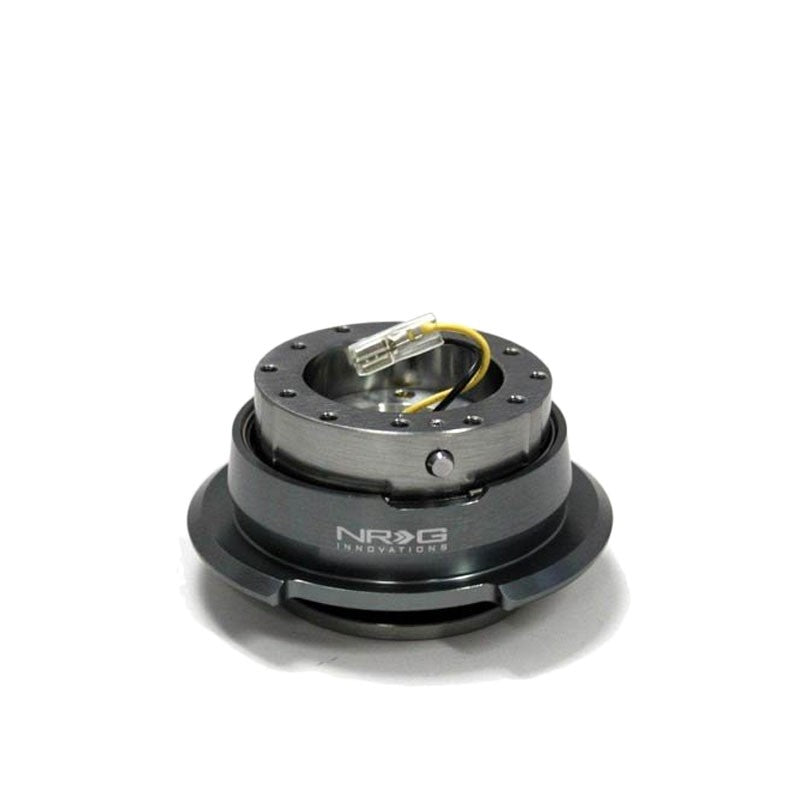 NRG Gunmetal GEN 2.8 Race Steering Wheel Quick Release Adapter 6-Hole Design-Interior-BuildFastCar