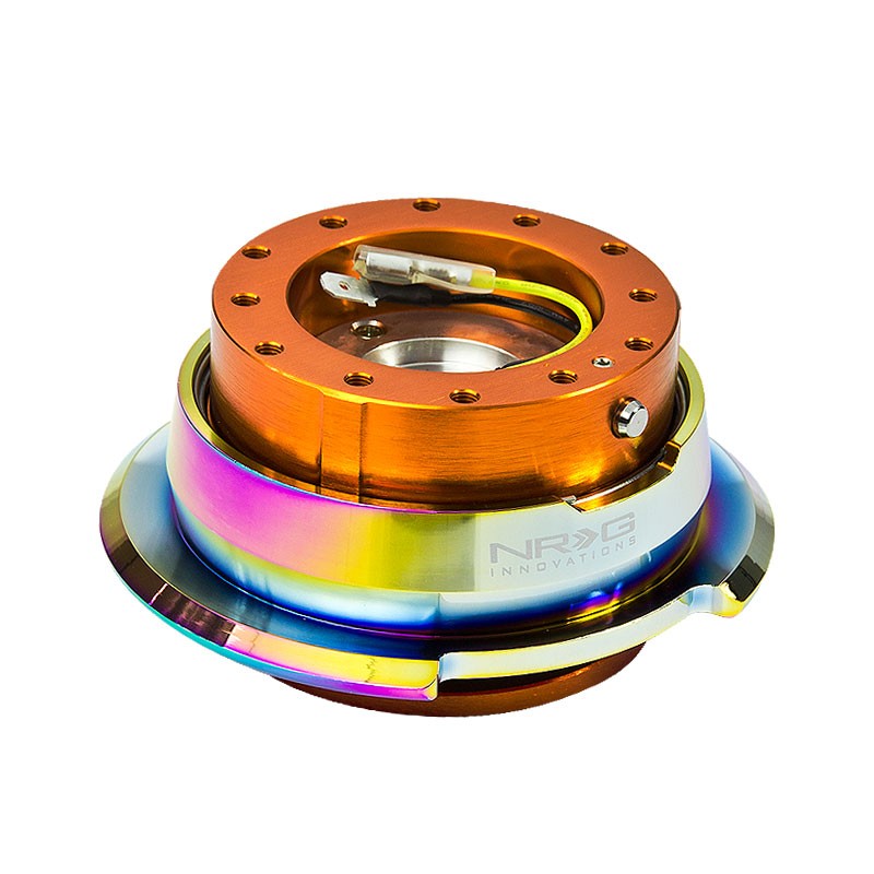 NRG Rose Gold/Neo Chrome G2.8 Race 6Hole Steering Wheel Quick Release Adapter-Interior-BuildFastCar