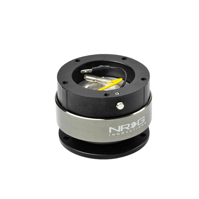 NRG Black GEN 2.0 Race Steering Wheel Quick Release Adapter 5-Hole Design-Interior-BuildFastCar