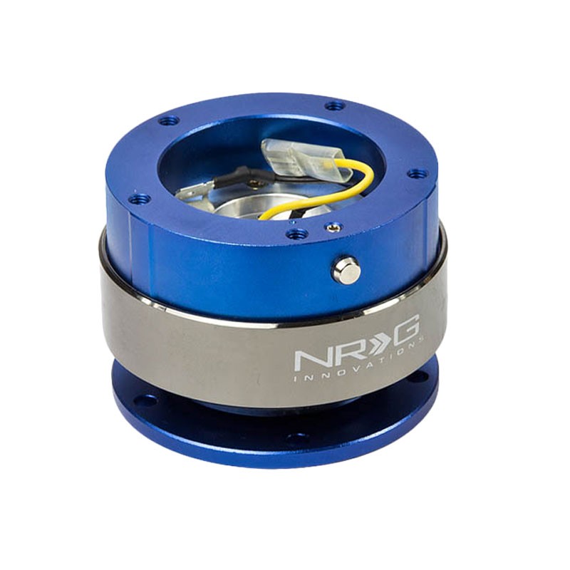 NRG Blue GEN 2.0 Race Steering Wheel Quick Release Adapter 5-Hole Design-Interior-BuildFastCar