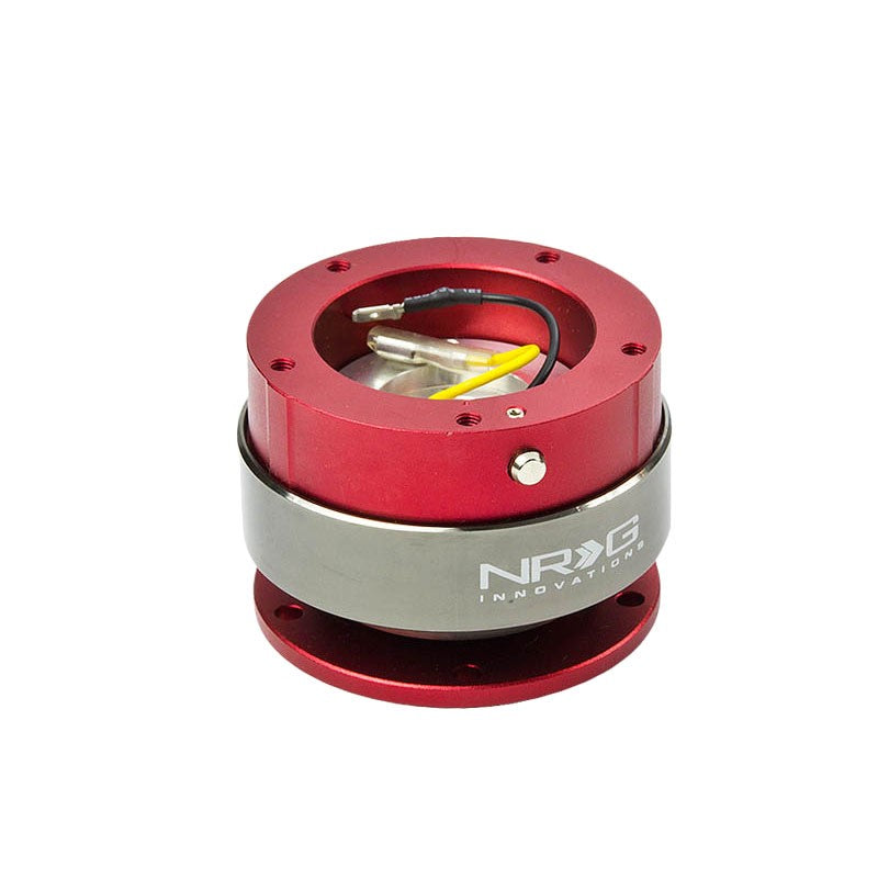 NRG Red GEN 2.0 Race Steering Wheel Quick Release Adapter 5-Hole Design-Interior-BuildFastCar