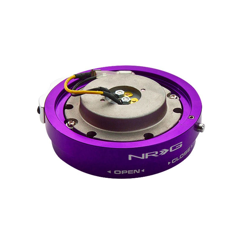 NRG Purple Race Steering Wheel Quick Release Thin Adapter 6-Hole Design-Interior-BuildFastCar