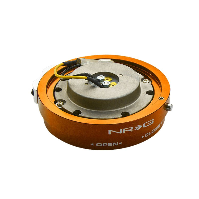 NRG Rose Gold Race Steering Wheel Quick Release Thin Adapter 6-Hole Design-Interior-BuildFastCar