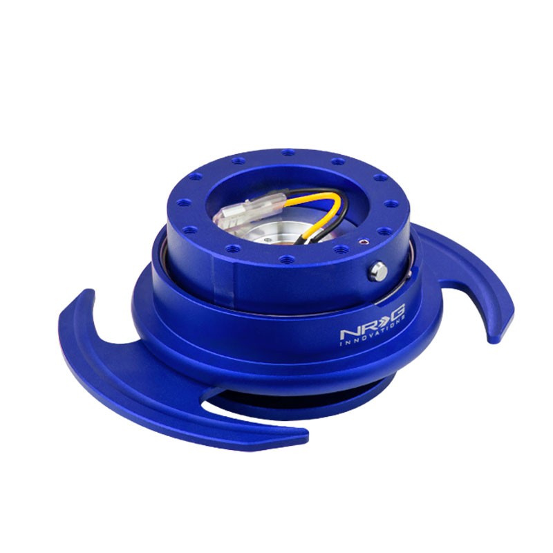 NRG Blue GEN 3.0 Race Steering Wheel Quick Release Adapter 6-Hole Design-Interior-BuildFastCar