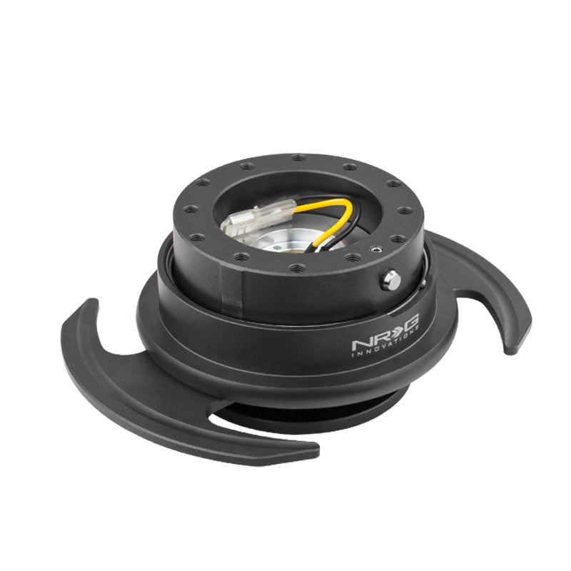 NRG Gunmetal GEN 3.0 Race Steering Wheel Quick Release Adapter 6-Hole Design-Interior-BuildFastCar