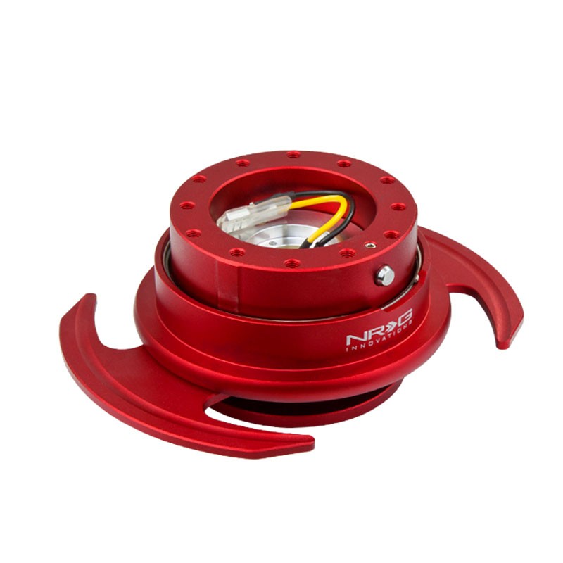 NRG Red GEN 3.0 Race Steering Wheel Quick Release Adapter 6-Hole Design-Interior-BuildFastCar
