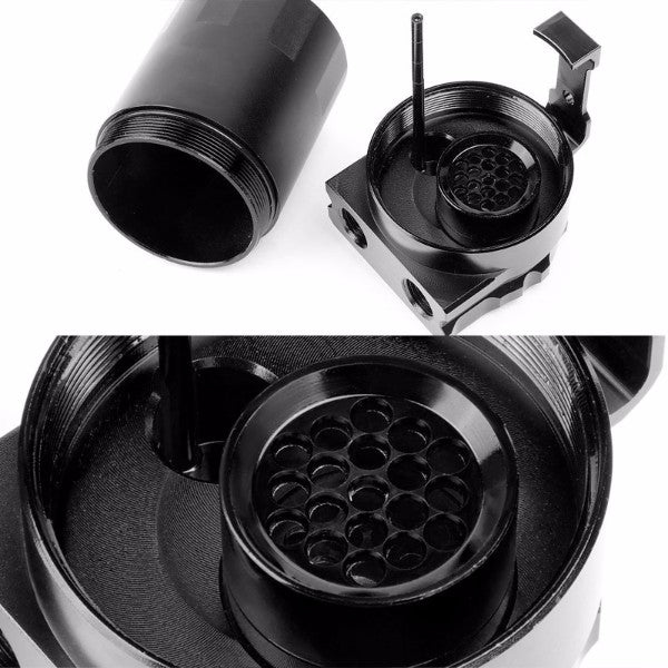 Universal Black Cylinder Aluminum Baffled Oil Catch Tank/Can Reservoir+Filter-Performance-BuildFastCar