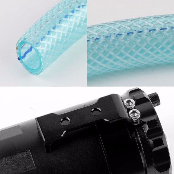 Universal Black Cylinder Aluminum Baffled Oil Catch Tank/Can Reservoir+Filter-Performance-BuildFastCar
