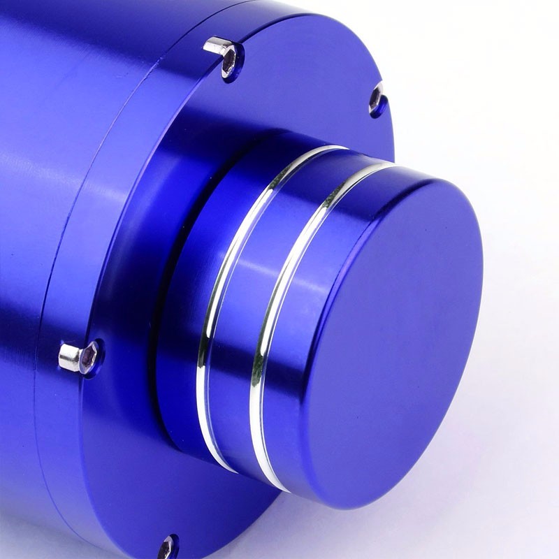 Blue 8.5"x3"DIA Aluminum 3/8"Barb Coolant Recovery Overflow Oil Tank Can Bottle-Performance-BuildFastCar