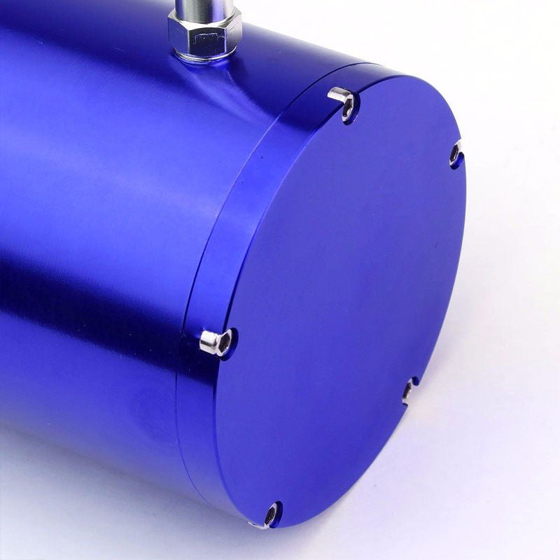 Blue 8.5"x3"DIA Aluminum 3/8"Barb Coolant Recovery Overflow Oil Tank Can Bottle-Performance-BuildFastCar