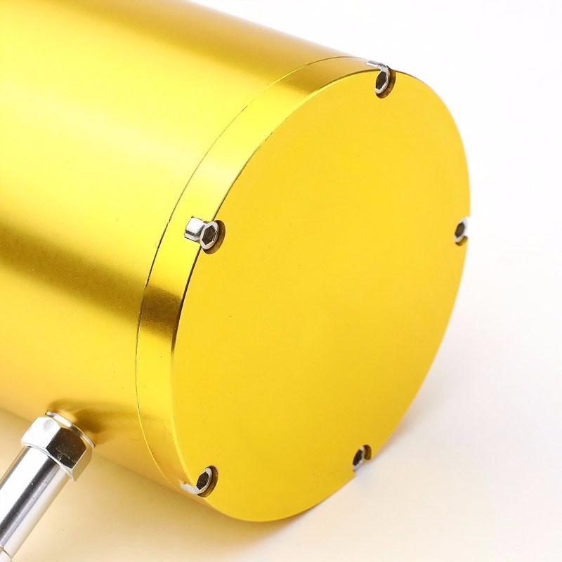 Gold 8.5"x3"DIA Aluminum 3/8"Barb Coolant Recovery Overflow Oil Tank Can Bottle-Performance-BuildFastCar