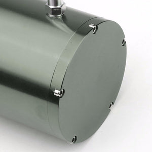Gun Metal 8.5"x3"DIA Aluminum 3/8"Barb Coolant Recovery Overflow Oil Tank Can-Performance-BuildFastCar