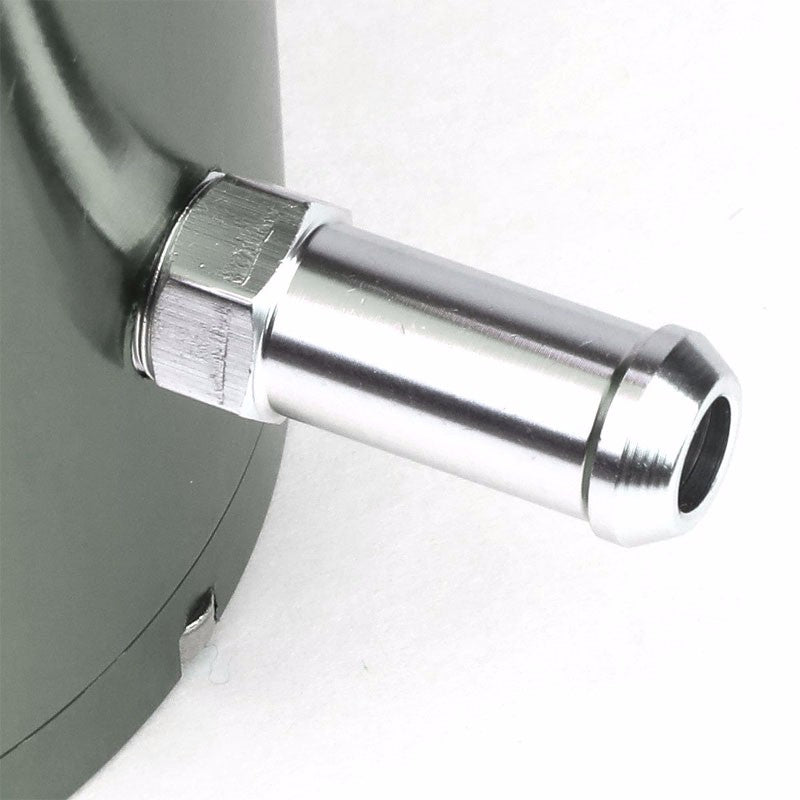 Gun Metal 8.5"x3"DIA Aluminum 3/8"Barb Coolant Recovery Overflow Oil Tank Can-Performance-BuildFastCar