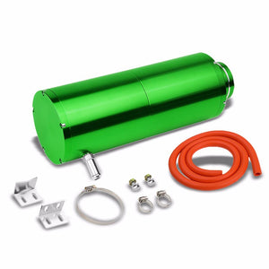 Green 8.5"x3"DIA Aluminum 3/8"Barb Coolant Recovery Overflow Oil Tank Can Bottle-Performance-BuildFastCar