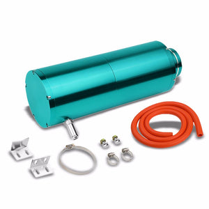 Light Blue 8.5"x3"DIA Aluminum 3/8"Barb Coolant Recovery Overflow Oil Tank Can-Performance-BuildFastCar