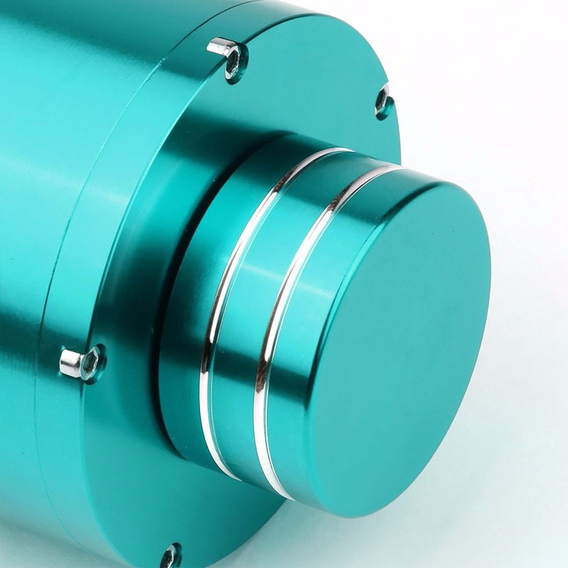 Light Blue 8.5"x3"DIA Aluminum 3/8"Barb Coolant Recovery Overflow Oil Tank Can-Performance-BuildFastCar