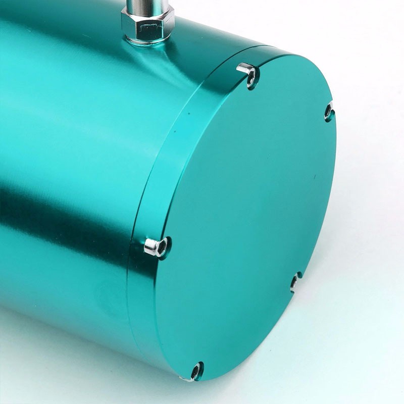 Light Blue 8.5"x3"DIA Aluminum 3/8"Barb Coolant Recovery Overflow Oil Tank Can-Performance-BuildFastCar