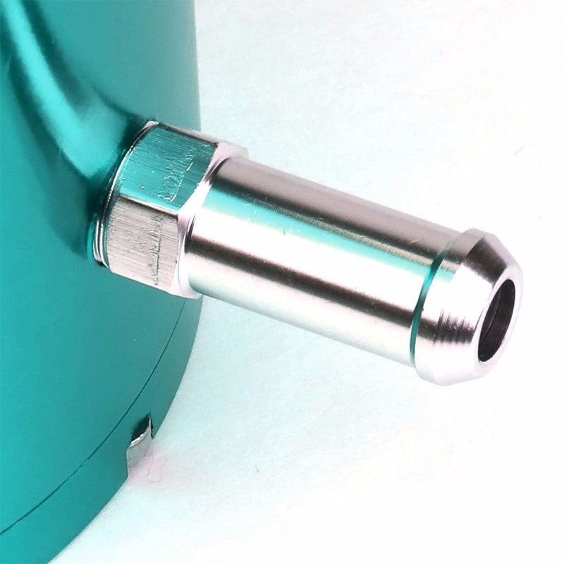 Light Blue 8.5"x3"DIA Aluminum 3/8"Barb Coolant Recovery Overflow Oil Tank Can-Performance-BuildFastCar