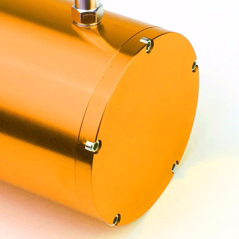 Orange 8.5"x3" Aluminum 3/8"Barb Coolant Recovery Overflow Oil Tank Can Bottle-Performance-BuildFastCar