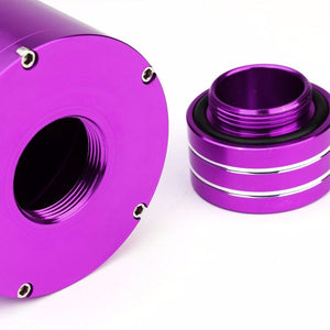 Purple 8.5"x3" Aluminum 3/8"Barb Coolant Recovery Overflow Oil Tank Can Bottle-Performance-BuildFastCar