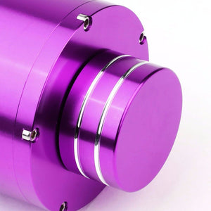 Purple 8.5"x3" Aluminum 3/8"Barb Coolant Recovery Overflow Oil Tank Can Bottle-Performance-BuildFastCar
