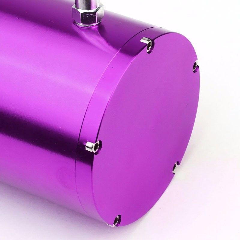 Purple 8.5"x3" Aluminum 3/8"Barb Coolant Recovery Overflow Oil Tank Can Bottle-Performance-BuildFastCar