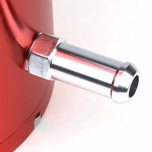 Red 8.5"x3"DIA Aluminum 3/8"Barb Coolant Recovery Overflow Oil Tank Can Bottle-Performance-BuildFastCar