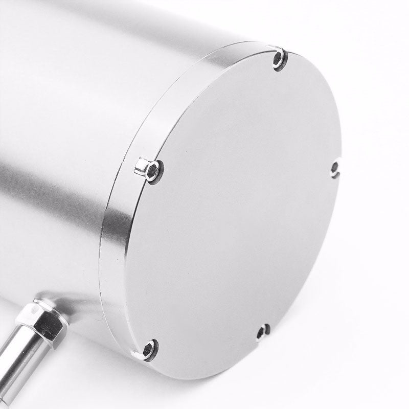 Silver 8.5"x3" Aluminum 3/8"Barb Coolant Recovery Overflow Oil Tank Can Bottle-Performance-BuildFastCar