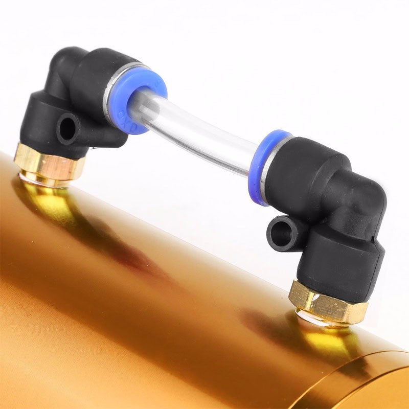 Orange 7"x2.5"DIA Aluminum Round Breather Oil Catch Tank Can+Pressure Gauge-Performance-BuildFastCar