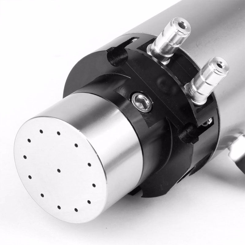 Silver 7"x2.5"DIA Aluminum Round Breather Oil Catch Tank Can+Pressure Gauge-Performance-BuildFastCar