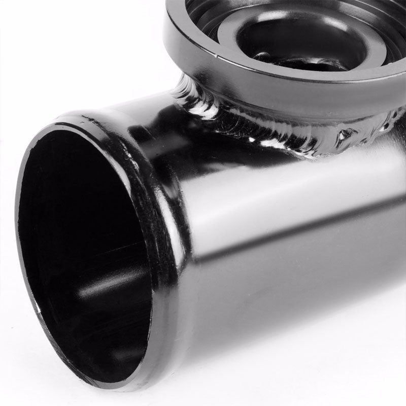 Black 70 Degree Curve Dual Flange Adapter 2.5" Type SSQV Blow Off Valve BOV Pipe-Performance-BuildFastCar