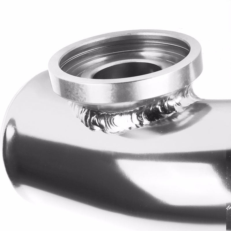 Silver 70 Degree Curve Dual Flange Adapter 2.5" Type SSQV Blow Off Valve Pipe-Performance-BuildFastCar