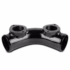 Black 70 Degree Curve Dual Flange Adapter 2.5" Type-S/RS/RZ Blow Off Valve Pipe-Performance-BuildFastCar