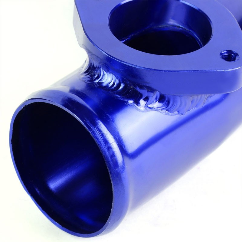 Blue 70 Degree Curve Dual Flange Adapter 2.5" Type-S/RS/RZ Blow Off Valve Pipe-Performance-BuildFastCar