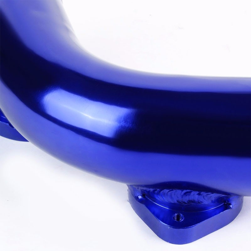 Blue 70 Degree Curve Dual Flange Adapter 2.5" Type-S/RS/RZ Blow Off Valve Pipe-Performance-BuildFastCar