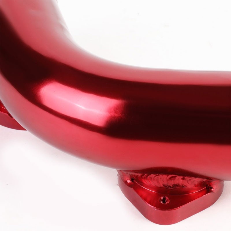 Red 70 Degree Curve Dual Flange Adapter 2.5" Type-S/RS/RZ Blow Off Valve Pipe-Performance-BuildFastCar