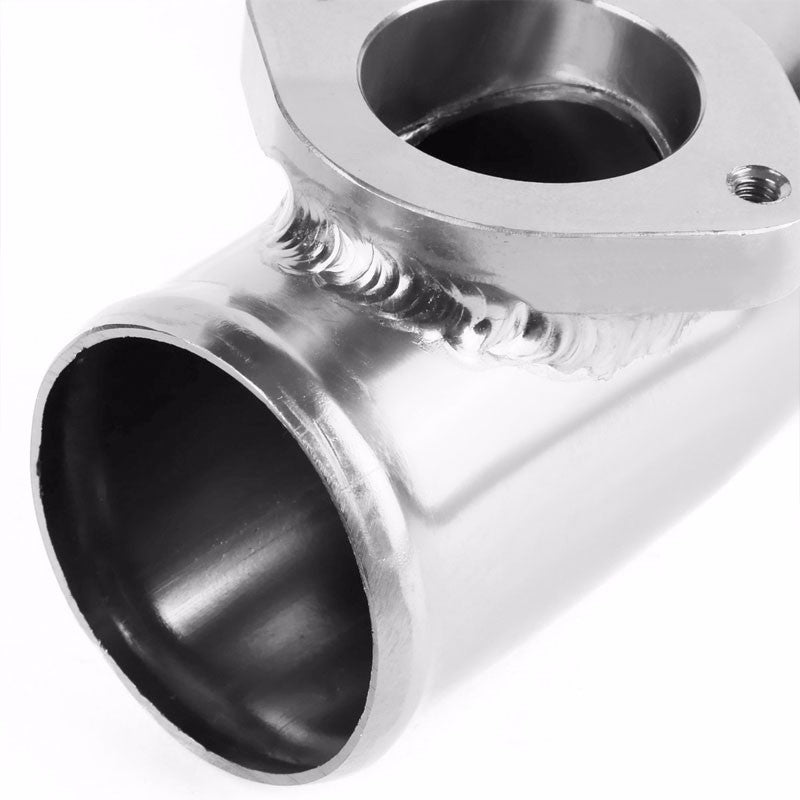 Silver 70 Degree Curve Dual Flange Adapter 2.5" Type-S/RS/RZ Blow Off Valve Pipe-Performance-BuildFastCar