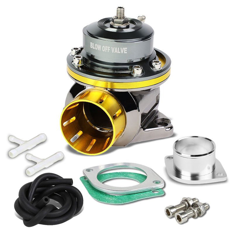 Gold Aluminum Type-FV Style 30 PSI Turbo Intercooler Boost Blow Off Valve BOV-Performance-BuildFastCar