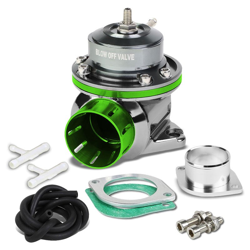 Green Aluminum Type-FV Style 30 PSI Turbo Intercooler Boost Blow Off Valve BOV-Performance-BuildFastCar
