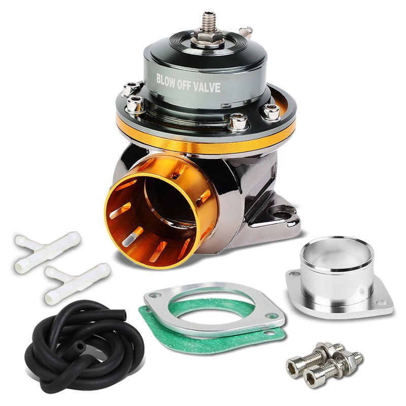 Orange Aluminum Type-FV Style 30 PSI Turbo Intercooler Boost Blow Off Valve BOV-Performance-BuildFastCar