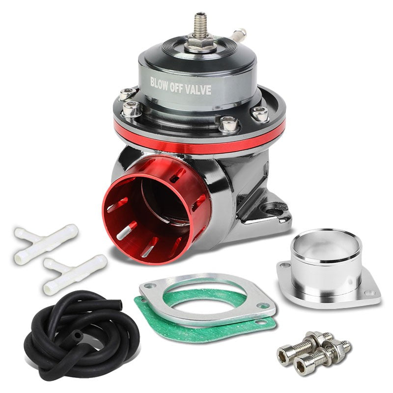 Red Aluminum Type-FV Style 30 PSI Turbo Intercooler Boost Blow Off Valve BOV-Performance-BuildFastCar