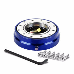 Blue 70-74MM 6-Hole Anodized Spacing Bolt Pattern Steeling Wheel Adapter Hub Quick Release-Interior-BuildFastCar