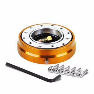 Gold 70-74MM 6-Hole Anodized Spacing Bolt Pattern Steeling Wheel Adapter Hub Quick Release-Interior-BuildFastCar
