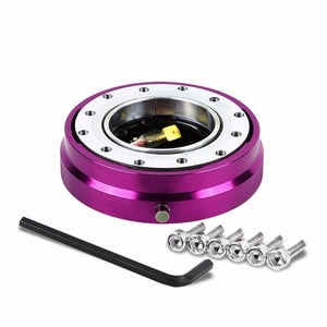 Purple 70-74MM 6-Hole Anodized Spacing Bolt Pattern Steeling Wheel Adapter Hub Quick Release-Interior-BuildFastCar