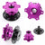 Purple 2" 6-Hole/70mm Pattern Ball Bearing Snap-Off Steering Wheel Quick Release Hub Adapter-Interior-BuildFastCar