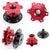 Red 2" 6-Hole/70mm Pattern Ball Bearing Snap-Off Steering Wheel Quick Release Hub Adapter-Interior-BuildFastCar