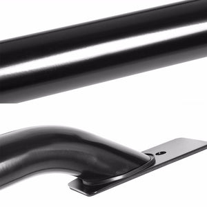 Black Mild Steel 87" Side Rail Bars For 00-13 Silverado/Sierra 96"/97.6" Bed-Exterior-BuildFastCar