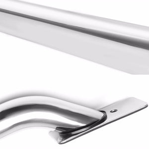 Silver Mild Steel 87" Bed Side Rail Bars For 14-17 Silverado/Sierra 96" Bed-Exterior-BuildFastCar