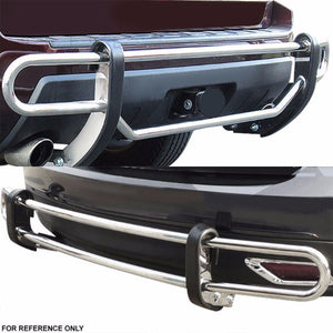 Stainless Steel 1.25" Double Round Bar Rear Bumper Guard For Toyota 03-09 4Runner/Lexus 03-09 GX470-Exterior-BuildFastCar